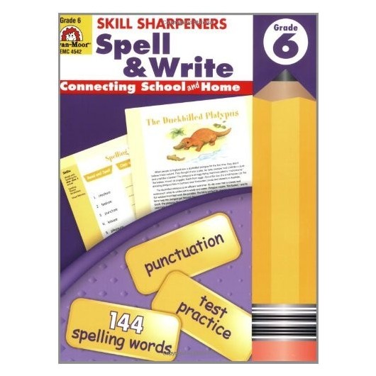 SKILL SHARPENERS SPELL&WRITE GRADE 6