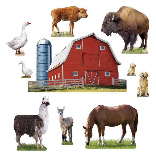 ANIMALS ON THE FARM BULLETIN BOARD SET