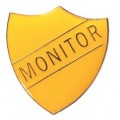 Badge Monitor Yellow Shield Pack of 10