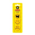 Flat magnet round yellow SmileyWorld 6 pieces hanging packg.blister card