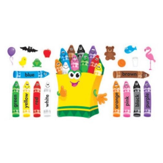 T8076 Colorful Crayons Bulletin Board Set