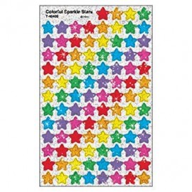 T46405 Colorful Stars Super Shapes Sparkle Stickers