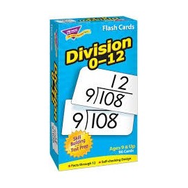 T53106 Division 0-12 Skill Drill Flash Cards