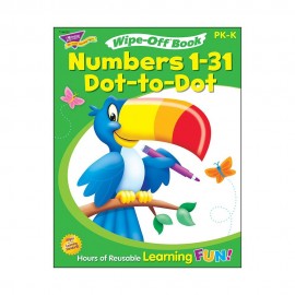 T94222 Numbers 1-31 Dot To Dot Wipe Off Book