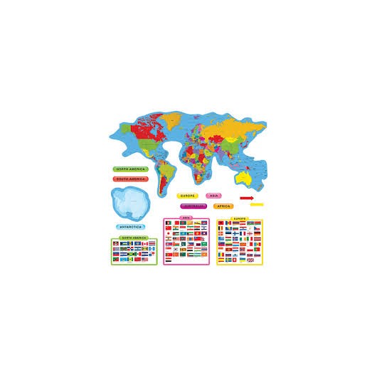 T-8259 Continents & Countries Bulletin Board Set