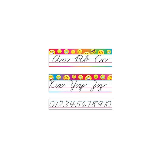 T-8287 Emoji Alphabet Cursive Bulletin Board Set