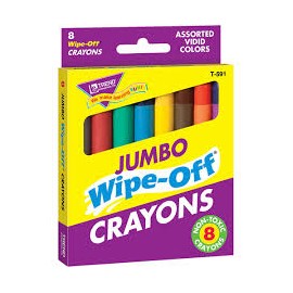 T-591 8 Pack Jumbo Wipe-Off Crayons