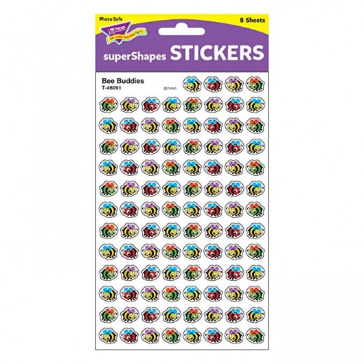 T-46091 Bee Buddies Super Shapes Stickers