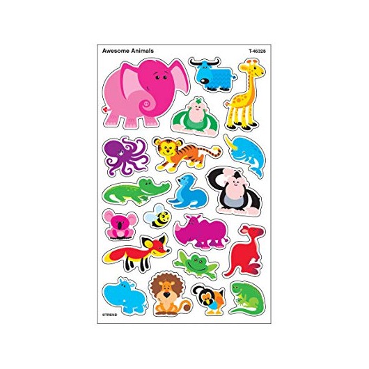 T-46328 Awesome Animals Super Shapes Large Stickers