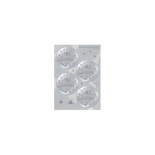 T-74004 Excellence Award Seals Stickers (Silver)