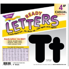 T-79901 Black Uppercase/Lowercase Ready Letters