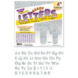 T-79943 Silver Sparkle Uppercase/Lowercase Ready Letters