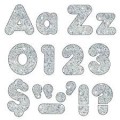 T-79943 Silver Sparkle Uppercase/Lowercase Ready Letters