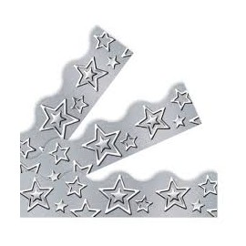 T-92682 I Love Metal Silver Stars Terrific Trimmers