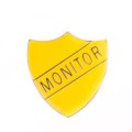 Badge Monitor Yellow Shield Pack of 10